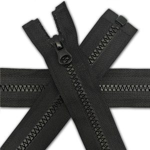 Open-End Black Chunky Zip