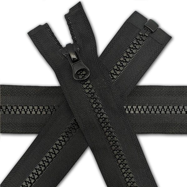 Open-End Black Chunky Zip
