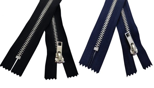 Silver teeth jeans zips