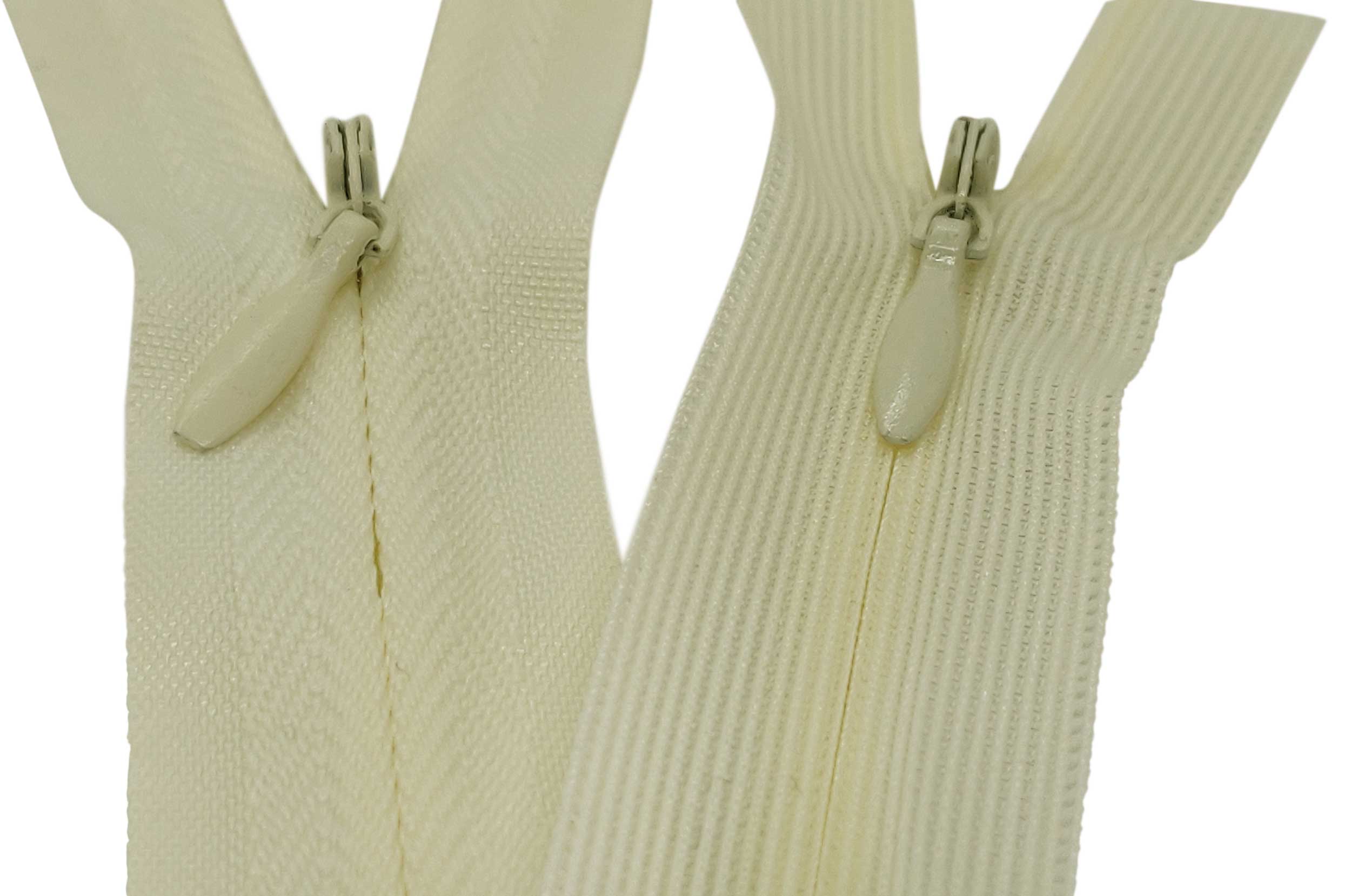 Invisible Zip Cream Closed End 3 Dev Zip and Bobs