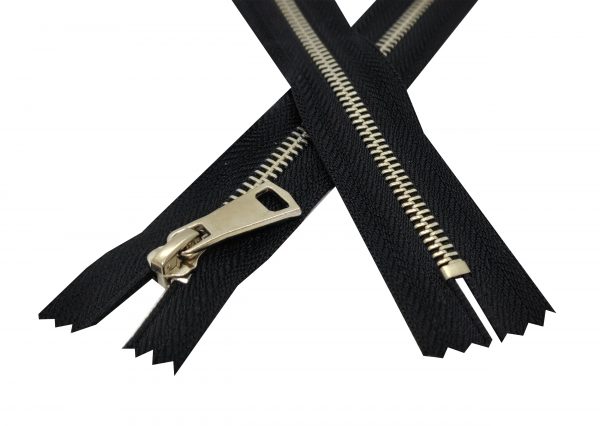 Black Jeans Zips Silver Teeth