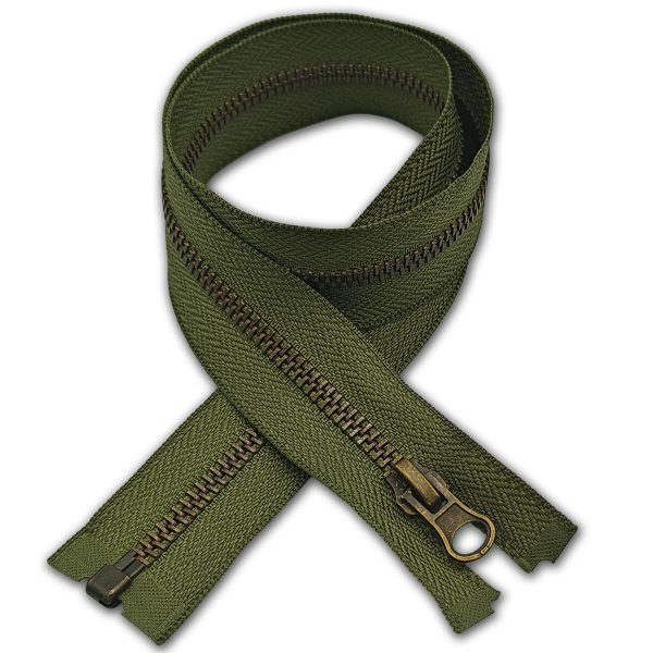 Olive Green Metal Zip Open-End Size #5