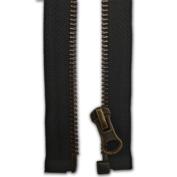 Open-End Metal Zip Black