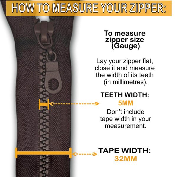 Chunky Zip Tape Width
