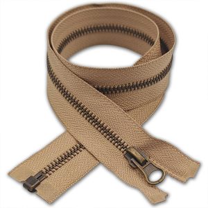 Beige Metal Zip Open-End Size #5