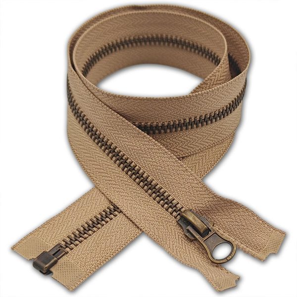 Beige Metal Zip Open-End Size #5