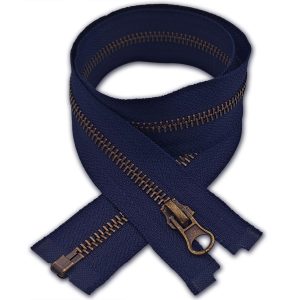 Navy Blue Metal Zip Open-End Size #5