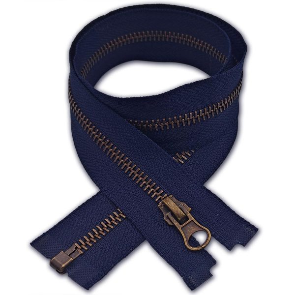 Navy Blue Metal Zip Open-End Size #5