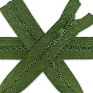 Olive Green Chunky Zip