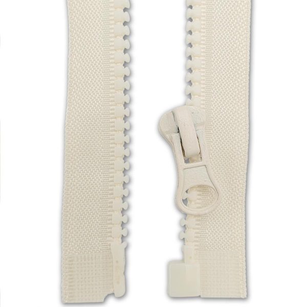 Open-End Ivory Chunky Zip