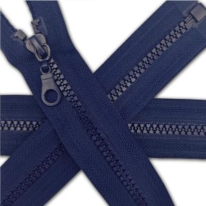 Open-End Navy Blue Chunky Zip