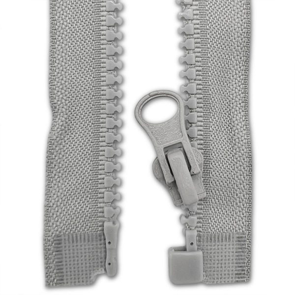 Open-End Silver Resin Zip