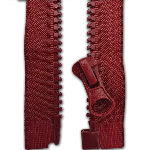 Open-End Burgundy Resin Zip