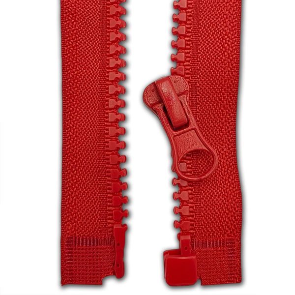 Open-End Chunky Zip Red