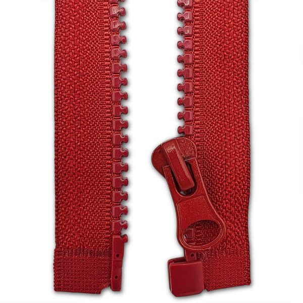 Open End Dark Red Chunky Zip
