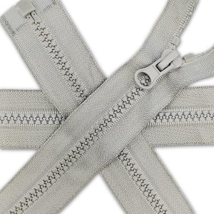 Silver Grey Chunky Zip