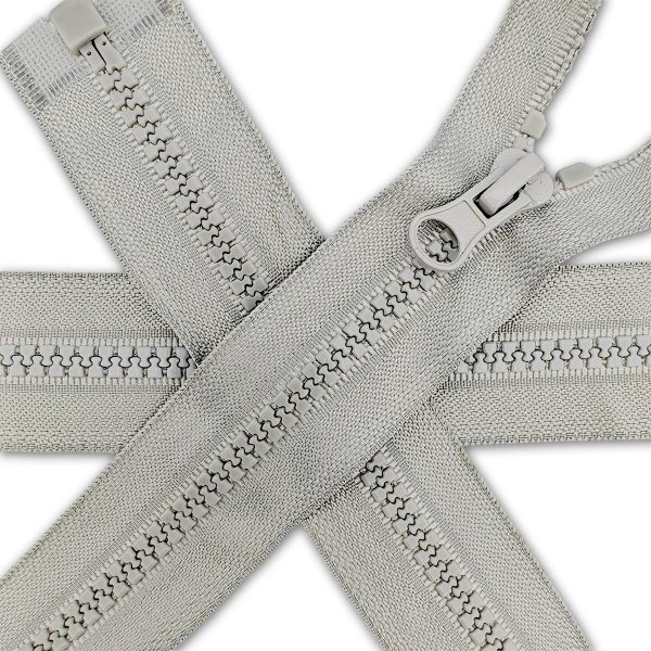 Silver Grey Chunky Zip