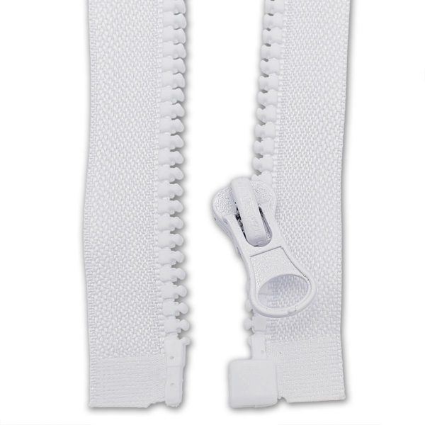 Open-End White Resin Zip